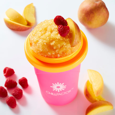 ChillFactor Slushy Maker NEON Pink – Schneller Slush Eis Becher, Wiederverwendbar, mit Strohlöffel, 370ml