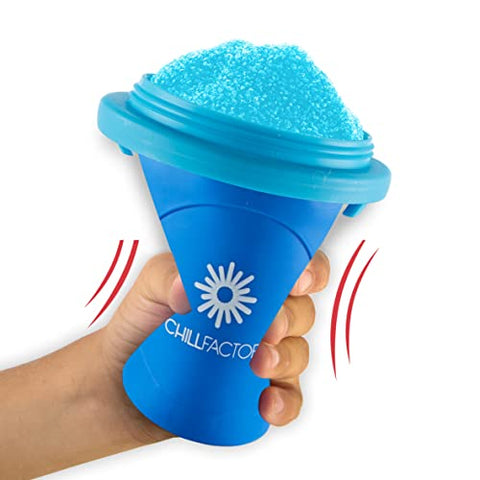 ChillFactor Slushy Maker Becher 08007 – Blueberry Bonanza – Wiederverwendbarer Eisgetränke-Bereiter, Blau