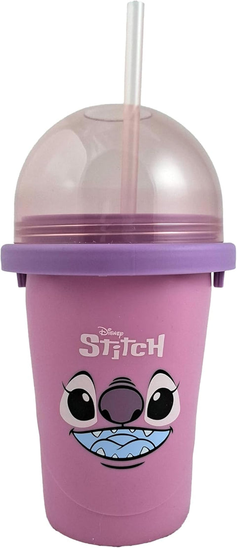 Magic Freez Slushy Maker Becher 370ml – Tragbarer Slush Eisbereiter mit 2-in-1 Strohhalm & Löffel